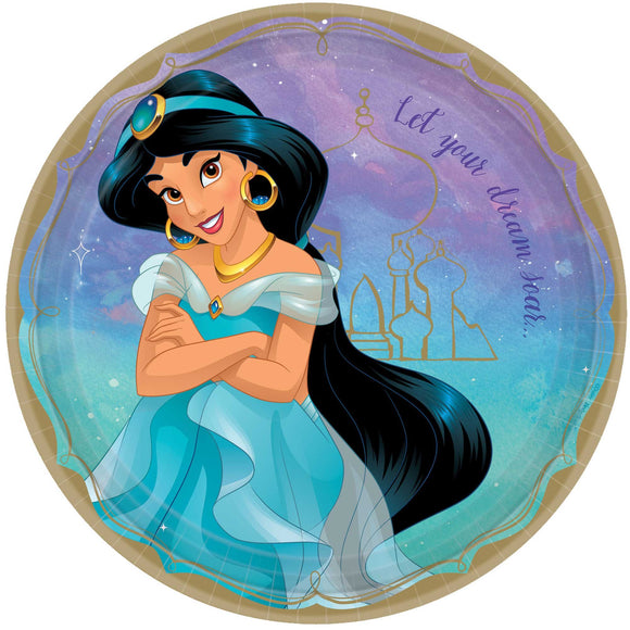 Party Paper Plates 23cm - PRINCESS JASMINE