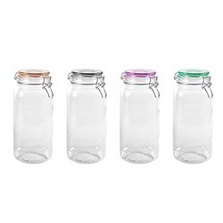 Glass Square Clip Jar - 2000ml