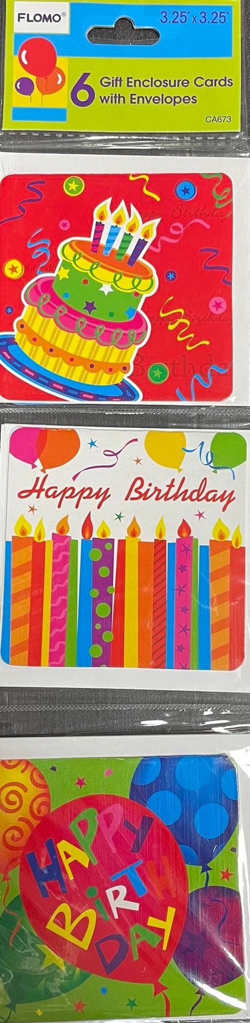 Mini Gift Cards with Envelopes - Birthday