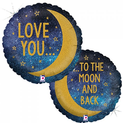 45cm Foil Balloon - Love You to the Moon & Back