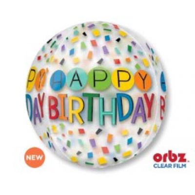 ORBZ Balloon Bubbles - Happy Birthday Dots