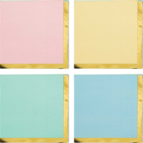 Bev Napkins - Pastel assorted