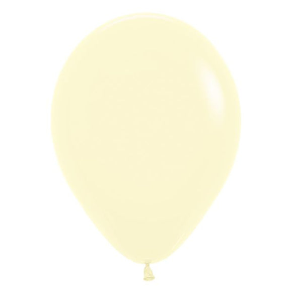 Pastel Yellow Latex Balloons - 25 Pack