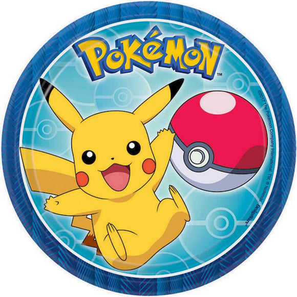 Party Paper Plates 17cm - POKEMON