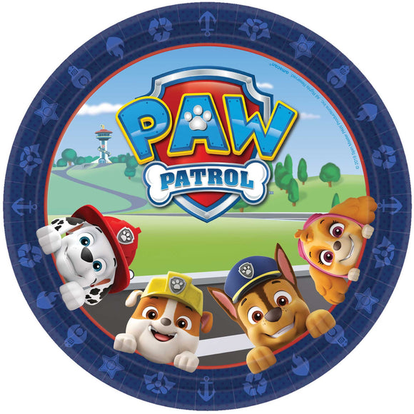 Party Paper Plates 23cm - PAW PATROL (NEW)