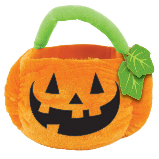Plush Halloween Pumpkin Bucket