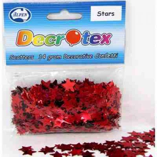 Decorative Confetti Scatters- Red Stars