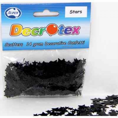 Decorative Confetti Scatters- Black Stars