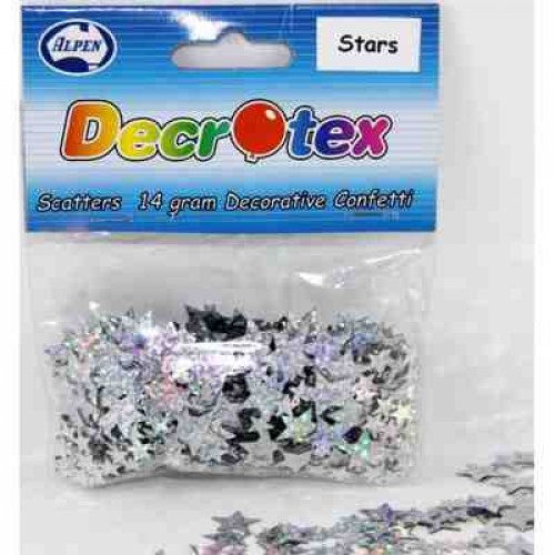 Decorative Confetti Scatters- SILVER STARS