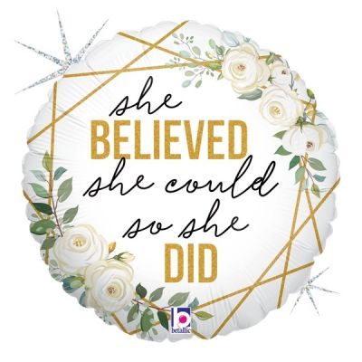 45cm Foil Balloon - She Believed