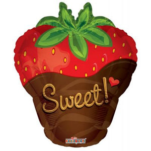 45cm Foil Balloon - "Sweet" STRAWBERRY