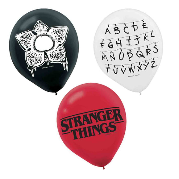 STRANGER THINGS latex Balloons 6Pk