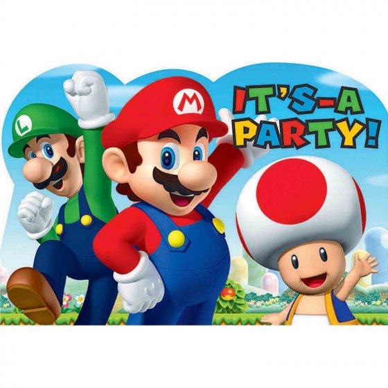 Party Invitations - SUPER MARIO
