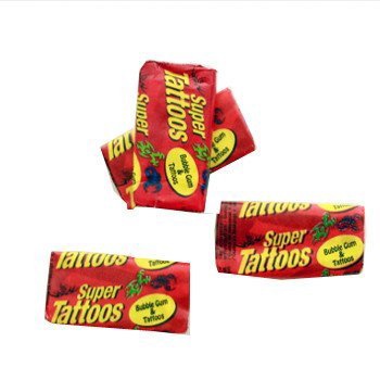 Super Tattoos - bubble gum & Tattoos