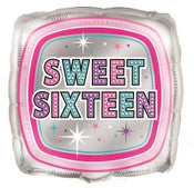 45cm Foil Balloon - SWEET SIXTEEN