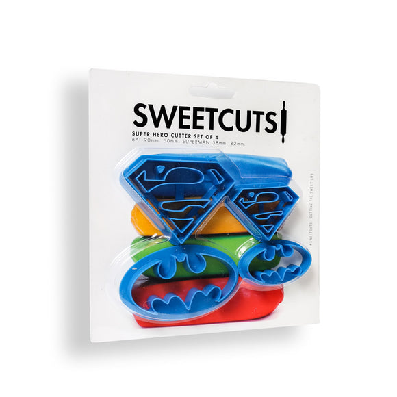 **CLEARANCE** SWEETCUTS Cookie Cutter Set of 4 - SUPER HERO