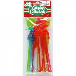 Coloured Cocktail Drink Stirrers - 12Pk