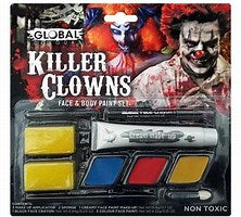 GLOBAL Face Paint Set - KILLER CLOWNS