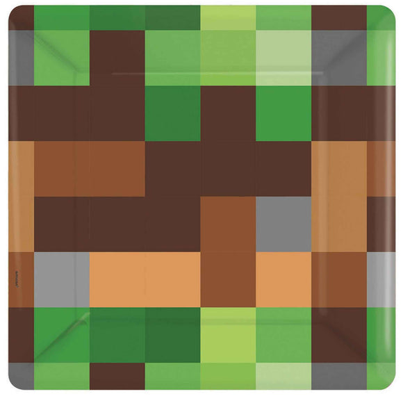 Party Paper Plates 17cm - TNT (Minecraft)