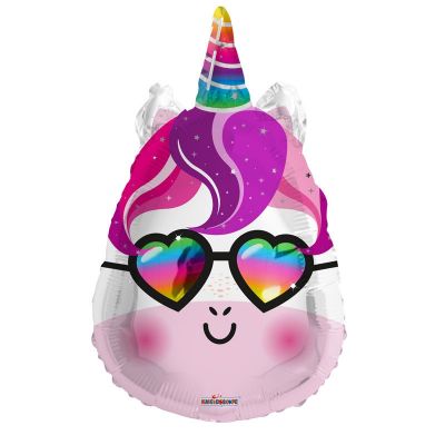 Jnr Shape Foil Balloon - COOL UNICORN